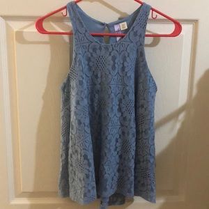 Blue lace shirt from Francesca’s
